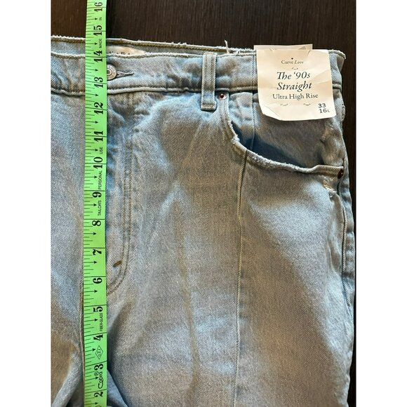 NWT Abercrombie & Fitch The 90's Straight Ultra High Rise Size 33/16L - Picture 4 of 9